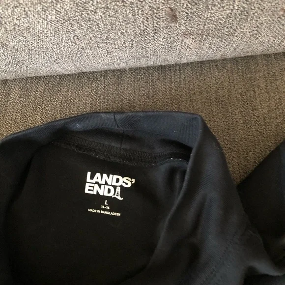 Lands' End Black Mock Turtleneck - Picture 2 of 3